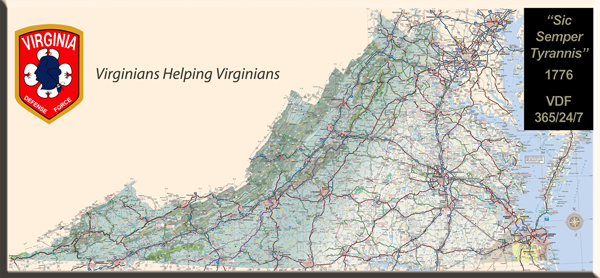 Virginia state map